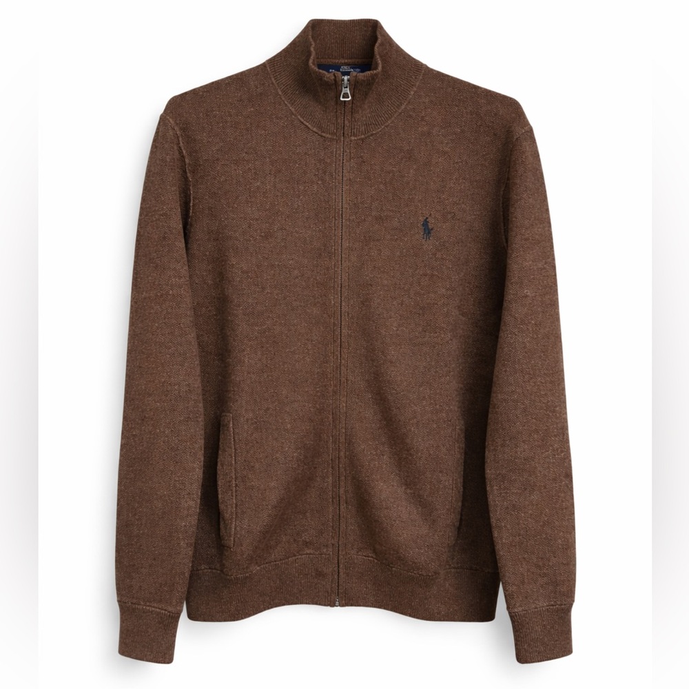 Polo Ralph Lauren Chocolate Zip-Up Sweater